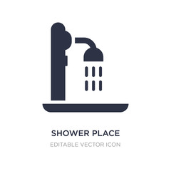 Poster - shower place icon on white background. simple element illustration from beauty concept.
