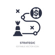 strategic icon on white background. Simple element illustration from Business concept.
