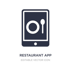 Poster - restaurant app icon on white background. simple element illustration from computer concept.