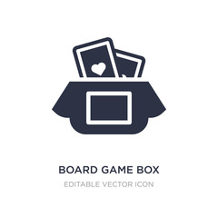 board game box icon on white background. Simple element illustration from Entertainment concept.