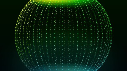 Poster - Abstract futuristic rotating world globe. Abstract Modern Background Loop Rotating with particles
