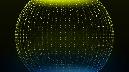 Poster - Abstract futuristic rotating world globe. Abstract Modern Background Loop Rotating with particles