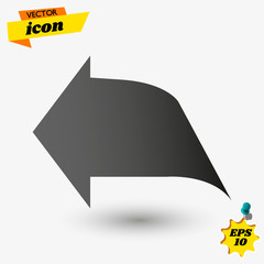 Poster - Back Arrow icon vector. Back Arrow icon Isolated on background. Vector illustration.