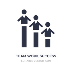 Wall Mural - team work success icon on white background. Simple element illustration from People concept.