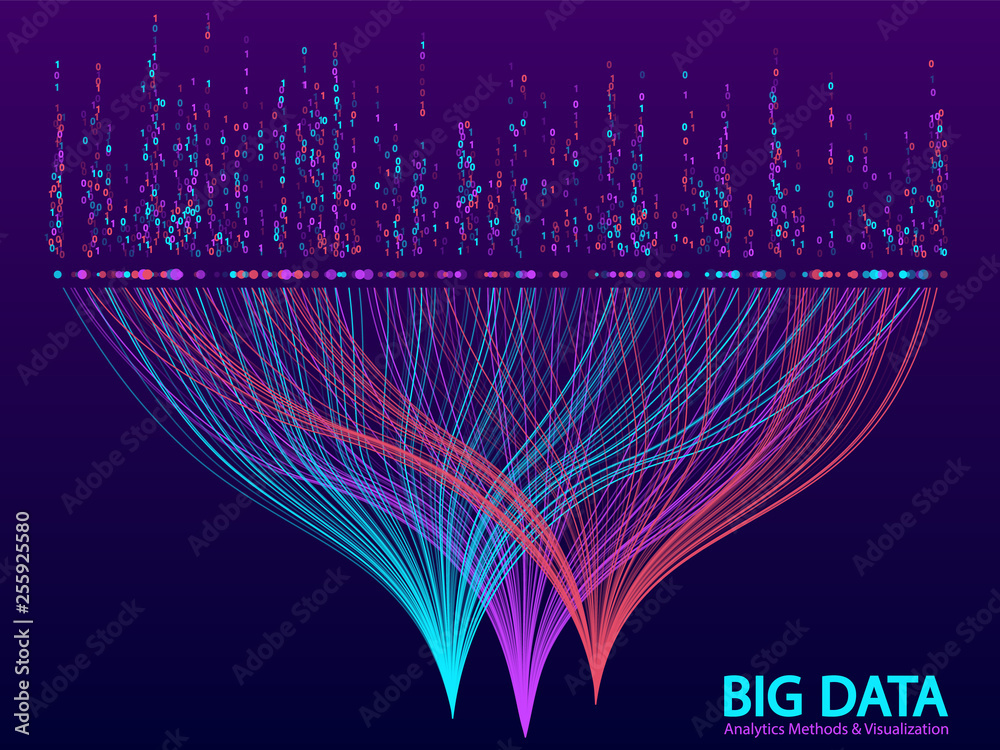 Big data statistical methods visualization concept vector design. Stock ...