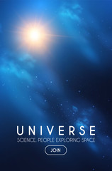 Wall Mural - universe. infinity space with nebula and star light. cosmos. shining blur background.