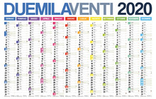2020 Italian Calendar With Italian Holidays, Zodiac , Saints, Moon Phases, Astronomical Events, Sunset And Sunrise