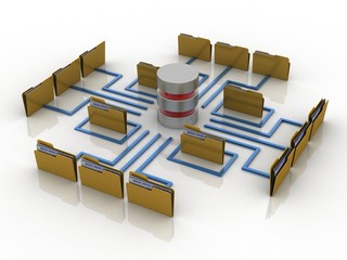 Poster - 3d rendering Documents copying one file to another