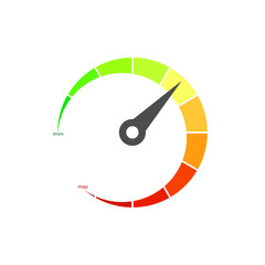 Poster - Colorful speedometer icon. Vector illustration.