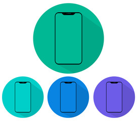 Poster - Flat modern smartphone icon.