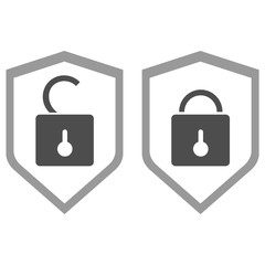 Aufkleber - Secure lock and unlock. Vector illustration
