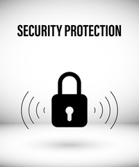 Aufkleber - Secure protection. Lock icon
