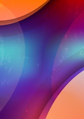 Wall Mural - Vector modern abstract background template for banner,flyer,poster,presentation,brochure,cover,backdrop.Colorful design layout digital graphic with purple texture gradient and with orange half circles