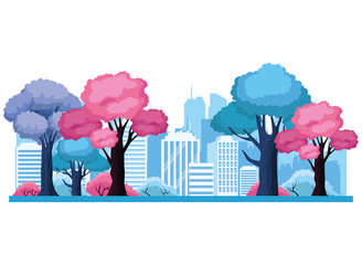 Sticker - Urban cityscape scenery