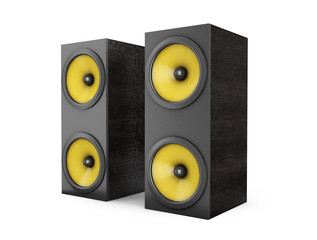 Speaker audio sound box column. 3D rendering