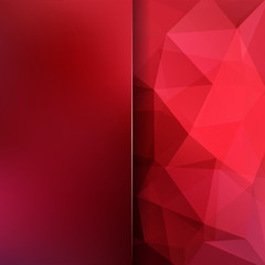 Wall Mural - Background made of red triangles. Square composition with geometric shapes and blur element. Eps 10