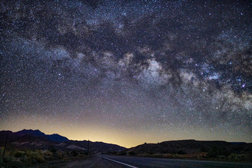 Wall Mural - stars and milky way at night in death valley california