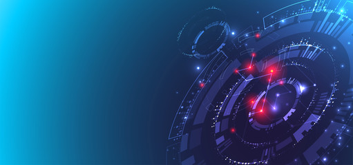 Poster - Abstract technology concept. Circuit board, high computer color background. Vector illustration