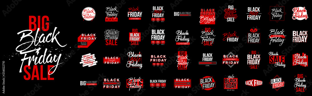 Abstract vector black friday sale lable tag set. For art template design, list, page, mockup brochure style, banner, idea, cover, booklet, print, flyer, book, blank, card, ad, sign, poster, badge - obrazy, fototapety, plakaty 