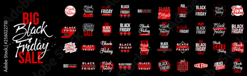 Cuadros en Lienzo Abstract vector black friday sale lable tag set