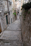 Fototapeta Uliczki - Narrow street inside Dubrovnik old town, Croatia 