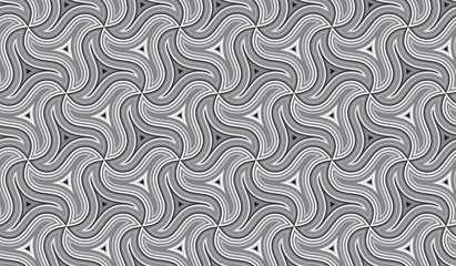 Poster - seamless pattern with rotating figures. optical illusion of movement of forms in space.