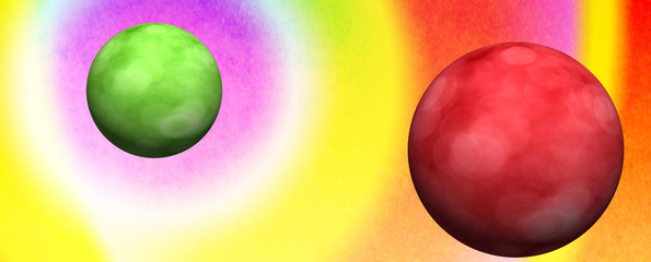 Wall Mural - set of colorful balls