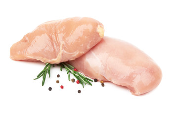 Raw chicken fillet