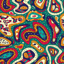 Ethnic Seamless Pattern With African Print. Vector Illustration