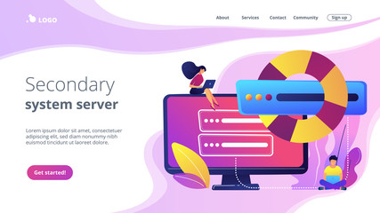Poster - backup server concept landing page.