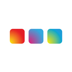 Poster - Empty square button set