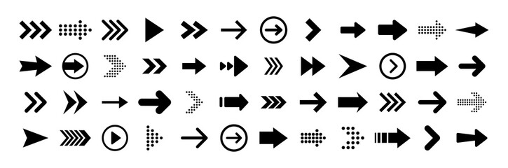 arrows big black set icons. arrow icon. arrow vector collection. arrow. cursor. modern simple arrows