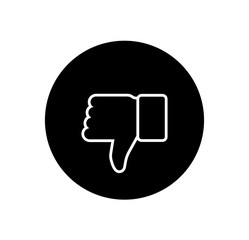 Fototapete - Like and dislike icons collection set. Thumbs up and thumbs down. Modern graphic elements for web banners, web sites, printed materials, infographics. Vector illustration isolated on white background.