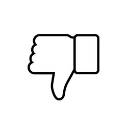 Fototapete - Like and dislike icons collection set. Thumbs up and thumbs down. Modern graphic elements for web banners, web sites, printed materials, infographics. Vector illustration isolated on white background.
