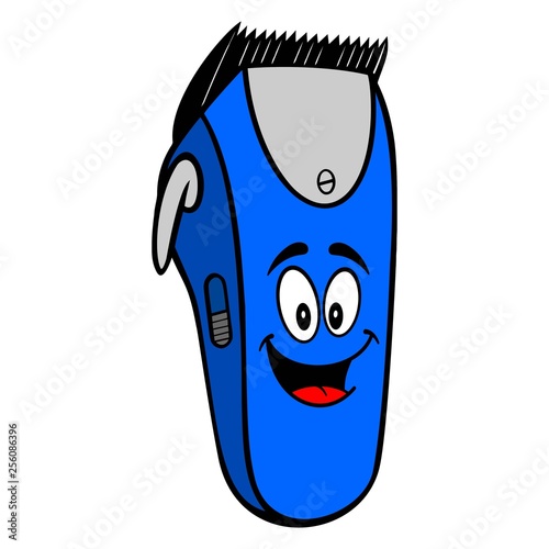Fotomural Electrical Hair Clipper Mascot - A vector cartoon illustration of a barber shop electrical hair clipper mascot