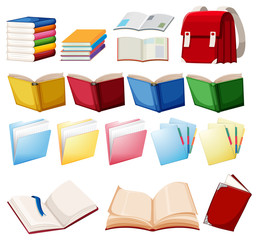 Wall Mural - Set of book object