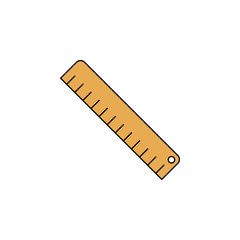 Poster - ruler outline color icon
