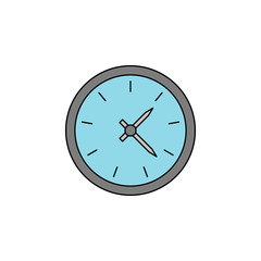 Poster - clock outline color icon