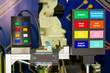 control panel electrical with plc controller equipment at workshop