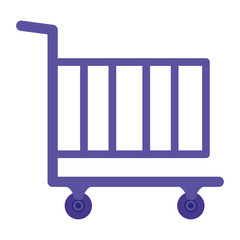 Sticker - shopping cart isolated icon