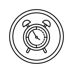 Wall Mural - alarm clock isolated icon