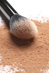 Poster - Facial loose powder and makeup brush