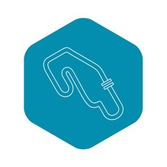 Poster - Speedway icon. Outline illustration of speedway vector icon for web