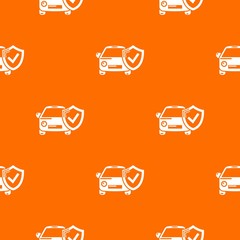 Poster - Insurance car pattern vector orange for any web design best