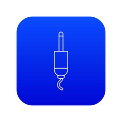 Poster - Jack cable icon blue vector isolated on white background