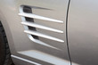 surface of sport car door and scoop in ultramodern style detail of concept racing vehicle