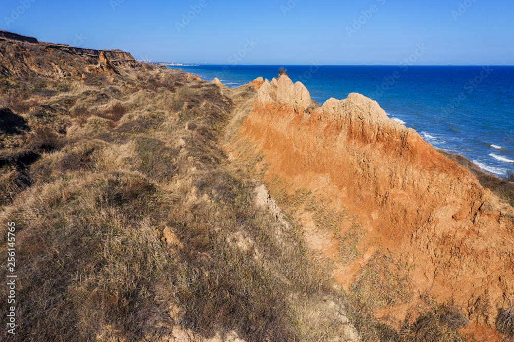 Foto de Stock Mountain landslide in an environmentally hazardous area ...