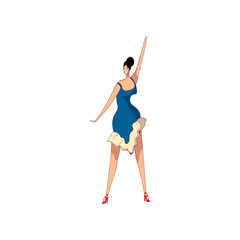 Poster - Sport dancing concept. Professional dancer on white background.