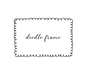 Wall Mural - cute hand drawn doodle frame vector illustration.