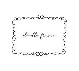Wall Mural - cute hand drawn doodle frame vector illustration.